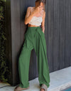 Tied High Waist Wide Leg Pants