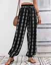 Tied Printed High Waist Pants