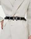 Double Buckle PU Leather Belt