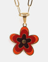 Flower Pendant Stainless Steel Necklace