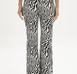 Zebra Print Straight Leg Pants