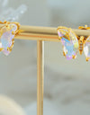 Gold-Plated Butterfly Stud Earrings