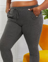 Blumin Apparel Full Size Easy Living Ribbed Joggers