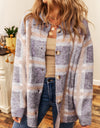 Button Up Plaid Long Sleeve Cardigan