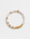 Gold-Plated Pearl Copper Bracelet