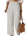 Smocked High Waist Wide Leg Pants