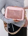 Fuzzy Tassel PU Leather Crossbody Bag