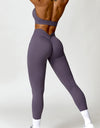 Ruched Halter Neck Bra and Pocketed Leggings Active Set