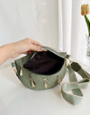 PU Leather Multi Zipper Shoulder Bag