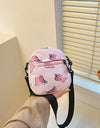 Butterfly Print Polyester Shoulder Bag