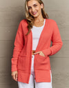 Zenana Bright & Cozy Full Size Waffle Knit Cardigan