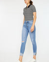 Kancan Distressed Cat's Whiskers Button Fly Jeans