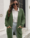 Open Front Longline Cardigan with Pockets