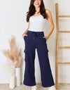 RISEN Drawstring Relaxed Cargo Wide Leg Pants