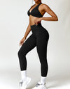 Twisted Halter Neck Bra and High Waist Leggings Active Set