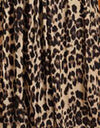 Plus Size Leopard Elastic Waist Midi Skirt