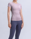 Round Neck Short Sleeve Active Top