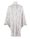 Fringe Detail Printed Poncho