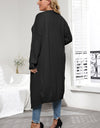 Plus Size Open Front Long Sleeve Cardigan