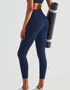 Wide Waistband Sports Leggings with Pockets