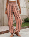 Tied Printed High Waist Pants