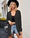 Open Front Cardigan with Pockets