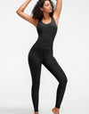 Crisscross Wide Strap Active Jumpsuit