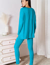 Basic Bae Full Size V-Neck Soft Rayon Long Sleeve Top and Pants Lounge Set