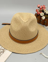 Wide Brim Paper Braided Hat