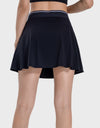 Pocketed Elastic Waist Active Skirt