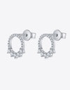 Moissanite Platinum-Plated Earrings