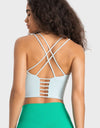 Crisscross Back Ladder Detail Sports Bra