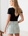 Le Lis High Waist Cargo Denim Mini Skirts