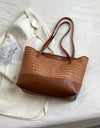 PU Leather Straps Large Tote Bag