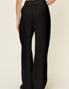 Double Take Full Size Texture Drawstring Wide Leg Pants