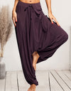 Tied Mid Waist Long Harem Pants