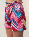 White Birch High Waisted Printed Shorts