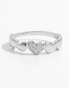 925 Sterling Silver Inlaid Zircon Heart Ring