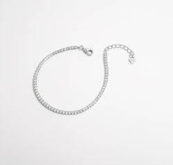 925 Sterling Silver Inlaid Zircon Bracelet