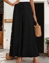 Tied Slit Wide Leg Pants