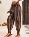 Tied Printed High Waist Pants