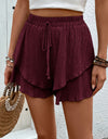 Tied Layered High Waist Shorts