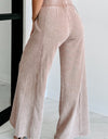 Mineral Wash Smocked Waist Wide Leg Pants