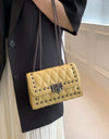 Studded PU Leather Crossbody Bag