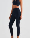 Wide Waistband Sports Leggings with Pockets