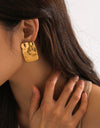 18K Gold-Plated Square Earrings