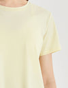 Slit Round Neck Short Sleeve Active T-Shirt