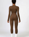 Half Zip Long Sleeve Active Jumpsuit