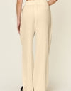 Double Take Full Size Texture Drawstring Wide Leg Pants