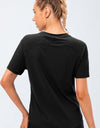 Round Neck Raglan Sleeve Active Tee